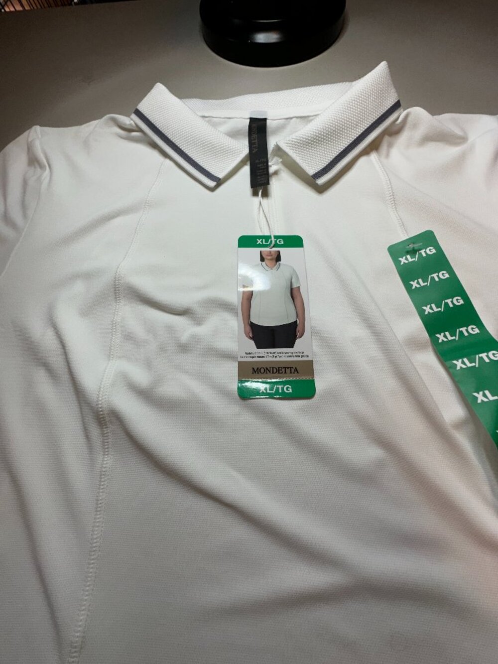 Mondetta Sports Women's Pique Mesh Short Sleeve Polo Shirt Size xl NWT